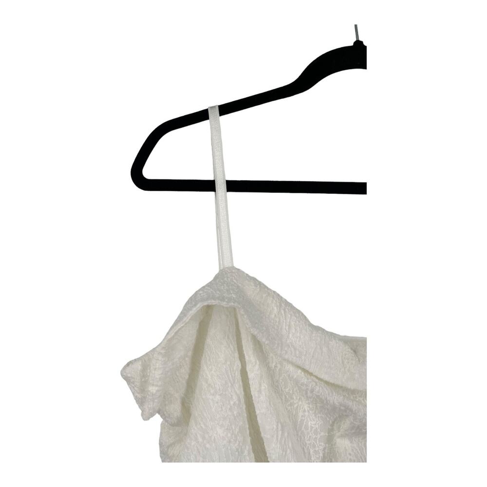 ASOS Design dress strappy textured minidress white size 14 - Picture 3 of 8